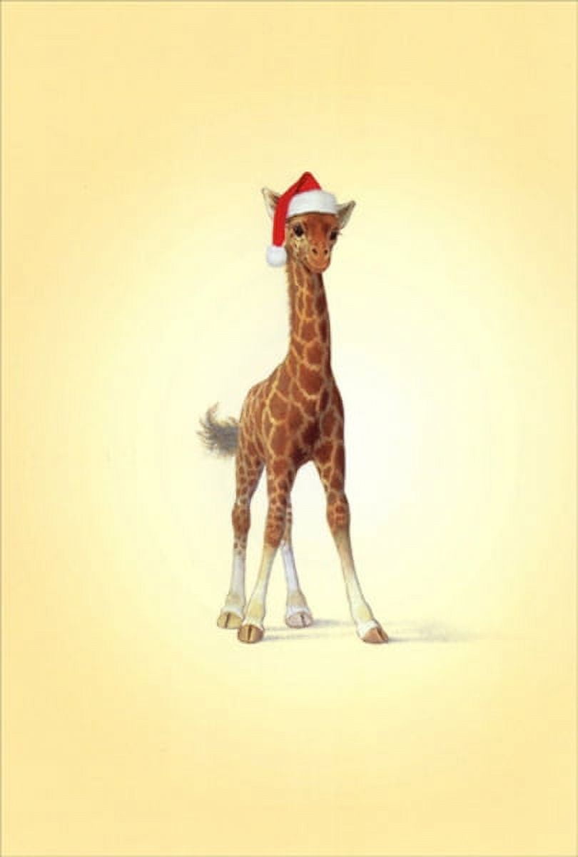 Nobleworks Zoo Babies Giraffe John Butler Cute Christmas Card (1 card/1 envelope)