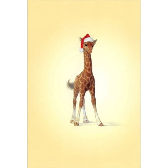 Nobleworks Zoo Babies Giraffe John Butler Cute Christmas Card (1 card/1 envelope)