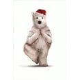 thumbnail image 1 of Nobleworks Zoo Yoga Polar Bear Humorous / Funny Christmas Card (1 card/1 envelope), 1 of 2