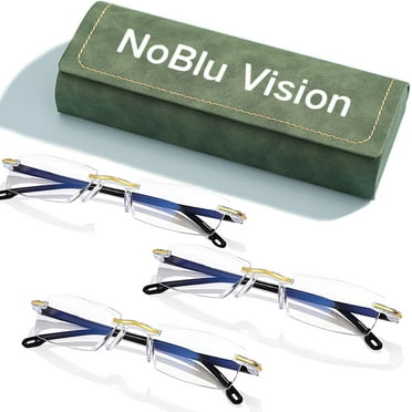 Noblu Vision Glasses.Blue Light Blocking Computer Glasses, Reading Eyewear for Men & Women, Anti-Glare Protection