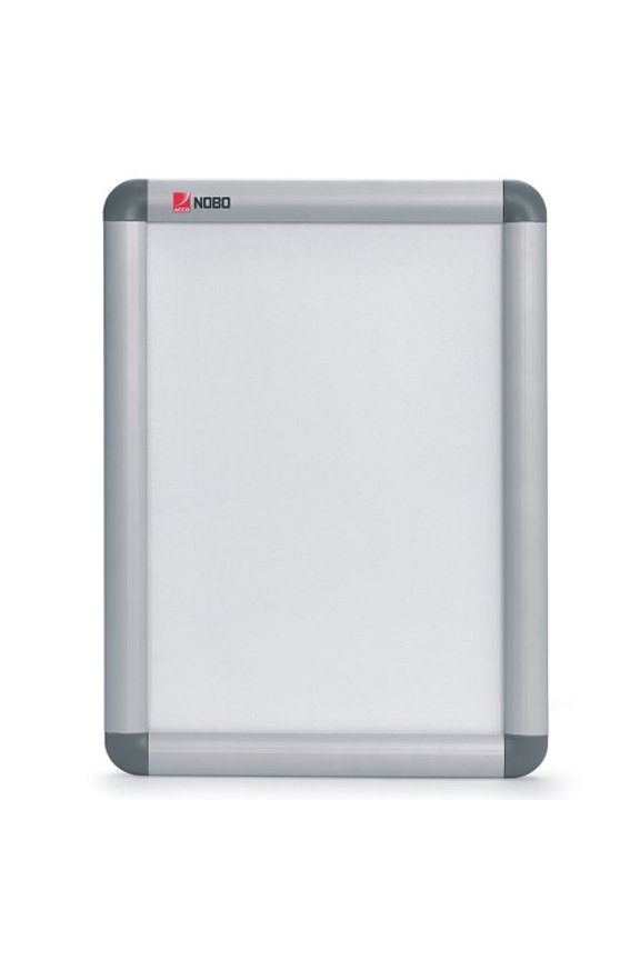 Nobo A2 Snap Frame Poster/Holder, Signage Display, Social Distencing Sign or Wall Notice Board, Aluminium Frame, Silver, 1902212