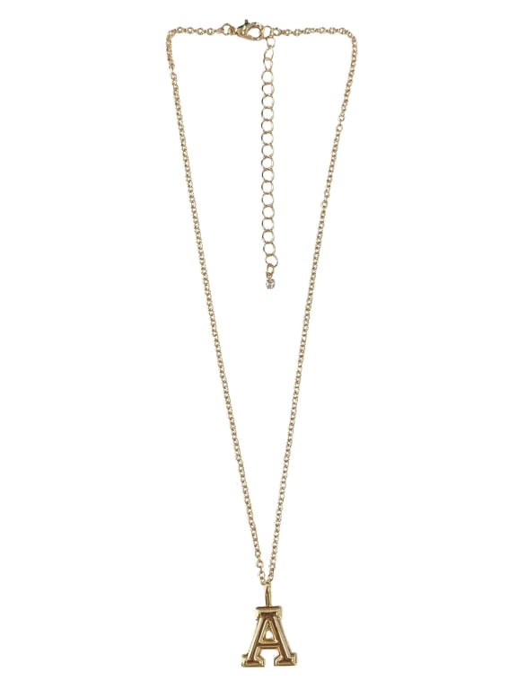 Essentials Varsity Initial "A" Gold-Plated Necklace