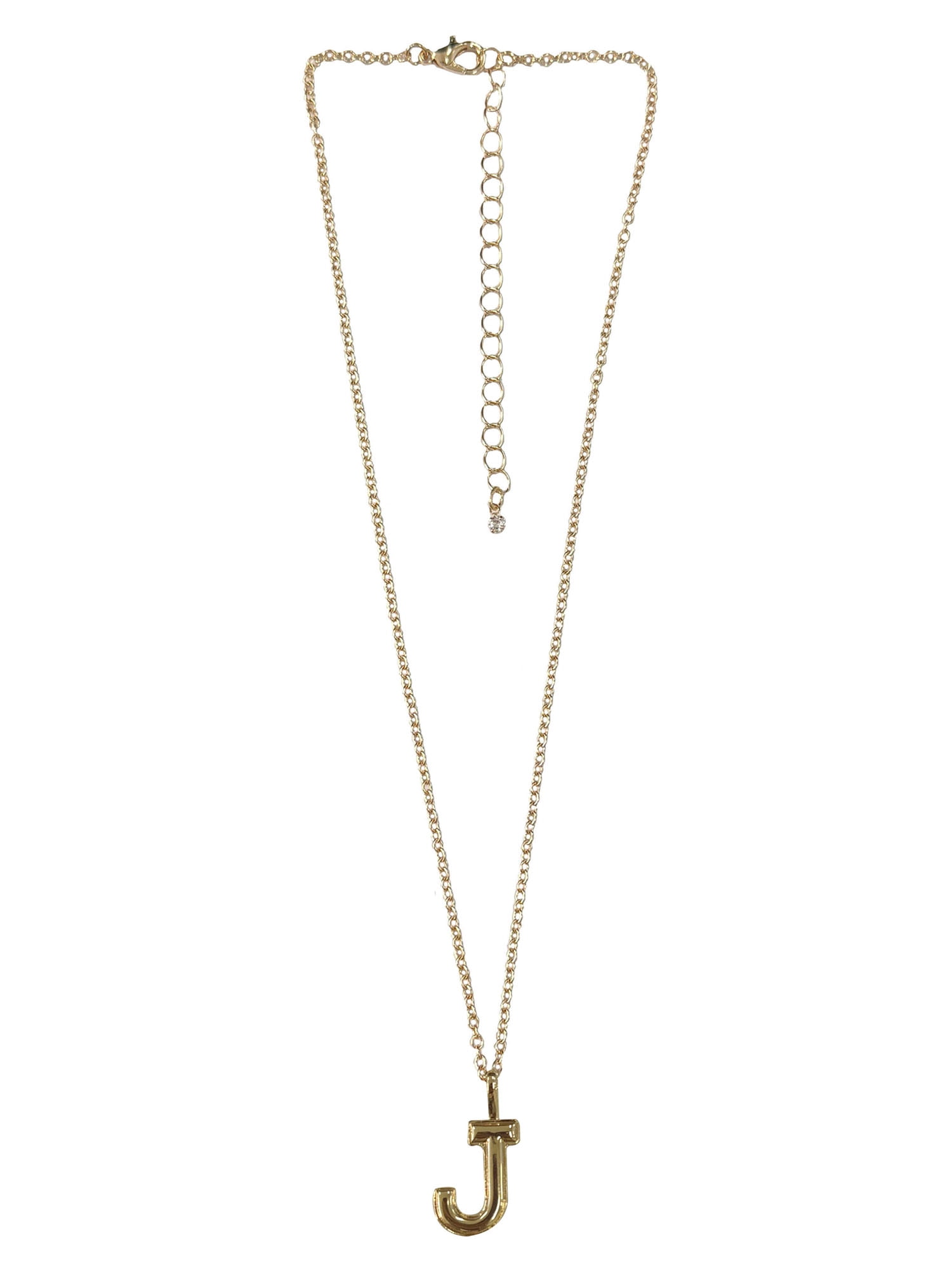 No Boundaries Essentials Varsity Initial "J" Gold-Plated Necklace