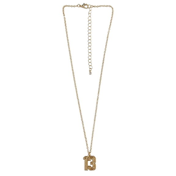 No Boundaries Essentials Varsity Number "13" Gold-Plated Necklace