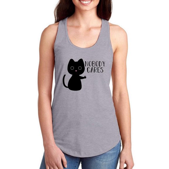 Nobody Cares Racerback Tank Women -Smartprints Designs, Female Small