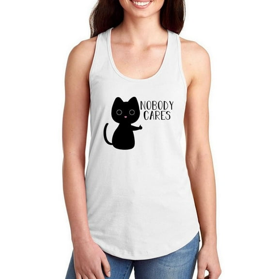 Nobody Cares Racerback Tank Women -Smartprints Designs, Female Small