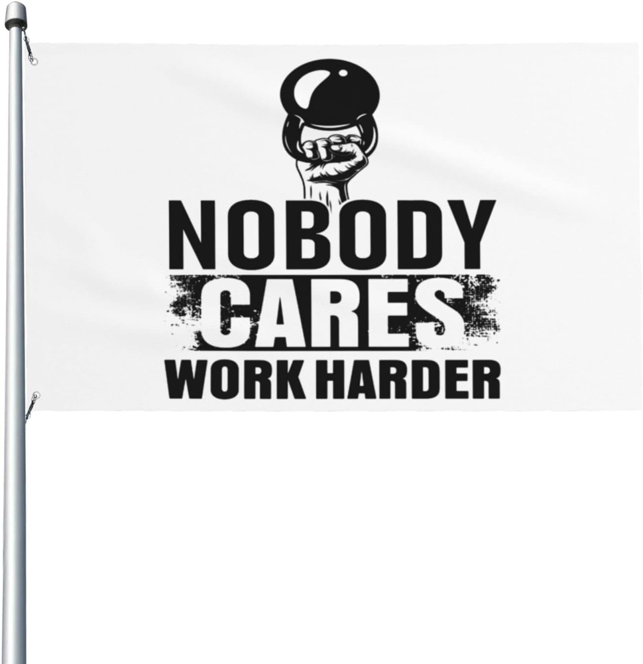 Nobody Cares Work Harder Flag Double Sided - Gym Banner Sport