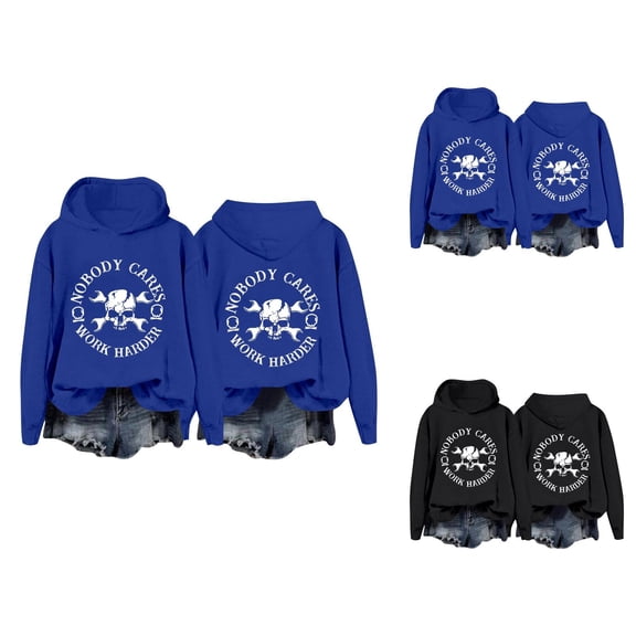 Nobody Cares Work Harder Gym Hoodie for Women Long Sleeve Workout Hooded Sweatshirt Pullover Top