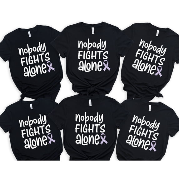 Nobody Fights Alone Shirt Testicular Cancer Awareness Shirt Testicular Cancer Support Shir