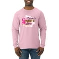 thumbnail image 1 of Nobody Fights Alone Watercolor Sparkles Breast Cancer Awareness Mens Long Sleeve Shirt, Light Pink, Large, 1 of 5