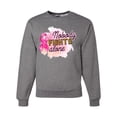 thumbnail image 1 of Nobody Fights Alone Watercolor Sparkles Breast Cancer Awareness Unisex Crewneck Graphic Sweatshirt, Heather Grey, Small, 1 of 5
