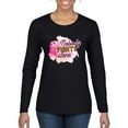 thumbnail image 1 of Nobody Fights Alone Watercolor Sparkles Breast Cancer Awareness Womens Graphic Long Sleeve T-Shirt, Black, X-Large, 1 of 5