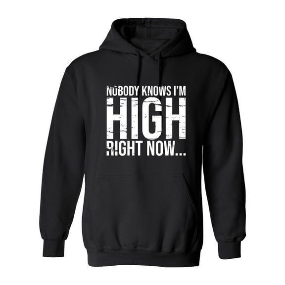 Nobody Knows I'm High Right Now Sarcastic Novelty Gift Idea Adult Humor Funny Men's Hoodies