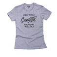 thumbnail image 1 of Nobody Test My Gangsta More than My Middle Child - Mother's Day Gift Women's Cotton Grey T-Shirt, 1 of 2
