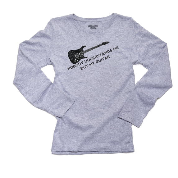 Nobody Understands Me But My Guitar Women's Long Sleeve Grey T-Shirt