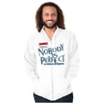 thumbnail image 1 of Nobody is Perfect Saying Sarcastic Unisex Fleece Graphic Zip Up Hoodie Brisco Brands 2X, 1 of 5