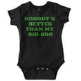 thumbnail image 1 of Nobody's Better Than My Big Bro Cute Romper Boys or Girls Infant Baby Brisco Brands 12M, 1 of 6