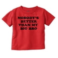 thumbnail image 1 of Nobody's Better Than My Big Bro Cute Toddler Boy Girl T Shirt Infant Toddler Brisco Brands 18M, 1 of 6