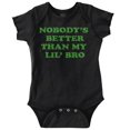 thumbnail image 1 of Nobody's Better Than My Lil Bro Cute Romper Boys or Girls Infant Baby Brisco Brands 12M, 1 of 6