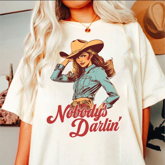 Nobody's Darlin Shirt, Western Shirt, Cowgirl Shirt, Retro Western Shirt, Retro Cowgirl Shirt, Country Shirt, Retro Shirt