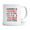 thumbnail image 1 of Nobody's Perfect Except FREELANDER Drive Coffee Tea Ceramic Mug Office Work Cup Gift15 oz, 1 of 3