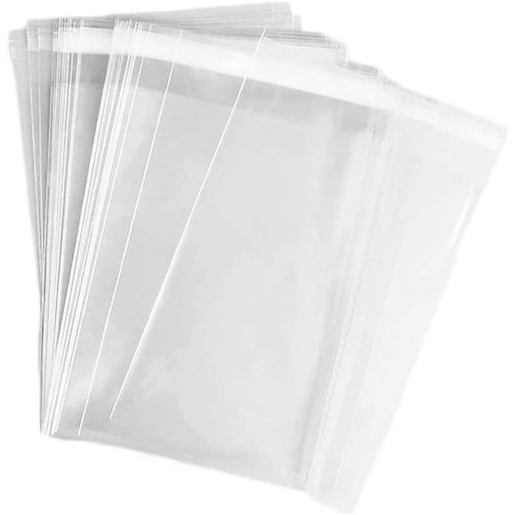 Nobranded 50 pcs Clear 9" x 12" Self Seal Cello Cellophane Bags Resealable Poly 2.8 mils OPP Bag for Packaging Clothing, T Shirts, Art Painting,Treats,Party Favors,Gifts,Small Business