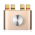thumbnail image 1 of Nobsound Mini Bluetooth 5.0 Power Amplifier, Stereo Hi-Fi Digital Amp 2.0 Channel 50W×2 with AUX/USB/Bluetooth Input, Wireless Audio Receiver (Gold), 1 of 10