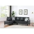 thumbnail image 1 of Nobu 97" Wide 2 Pieces Faux Leather Left Facing Sofa Set, 1 of 4