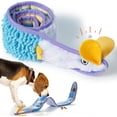 thumbnail image 1 of Nocciola Blue Ribbon Eel Snuffle Dog Toy,Christmas gift,No Stuffing Squeaky Long Snake,Crinkle/Snuffle/Tug Toy for All Breeds, 1 of 5