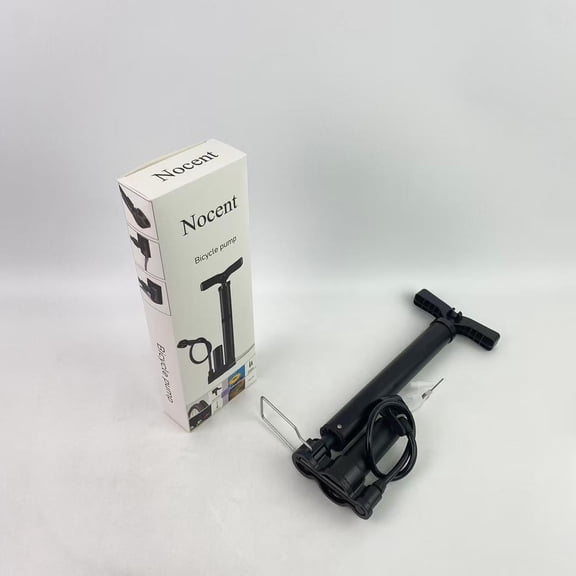 Nocent Bicycle pump, Bike Floor Pump with Gauge Inflator for Presta and Schrader Valve Portable Tire Pumps for Ball Bike Pumps