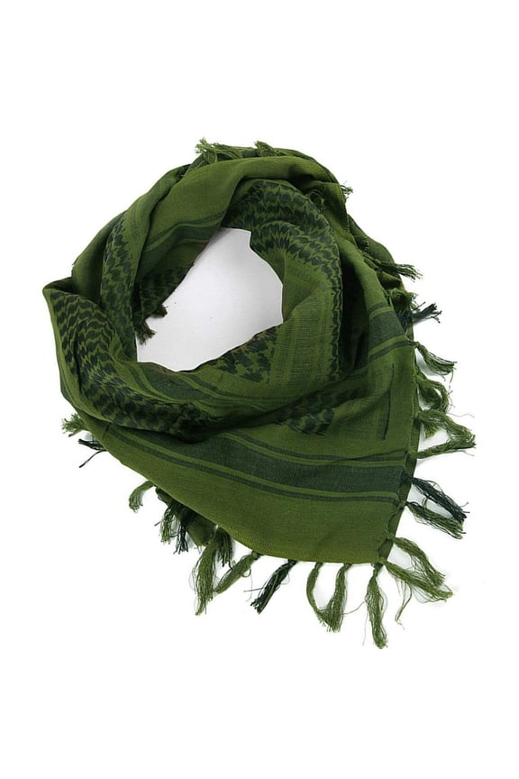 Scarf for Women Arab Plaid Fringe Lightweight Scarf Cotton Head Neck Scarf With Tassel for Outdoor Camping Accessory Unisex Green2One Size