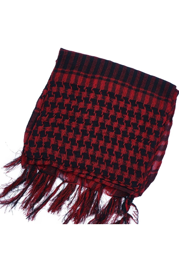 Scarf for Women Arab Plaid Fringe Lightweight Scarf Cotton Head Neck Scarf With Tassel for Outdoor Camping Accessory Unisex Redone Size