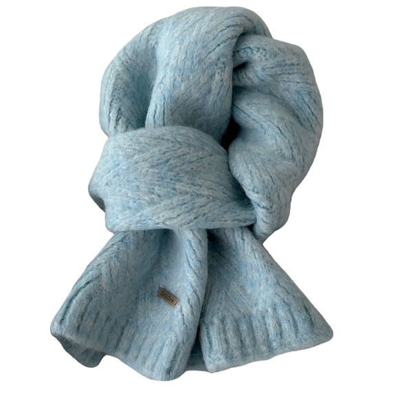 Nochalofo Scarf for Women Casual Fashion Wool Scarf Warm Mix High End Knitwear Light Blueone Size