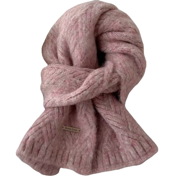 Nochalofo Scarf for Women Casual Fashion Wool Scarf Warm Mix High End Knitwear Pinkone Size
