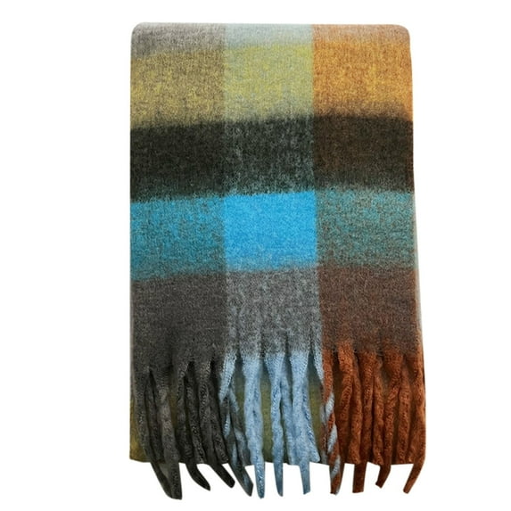 Nochalofo Scarf for Women Fall Winter Scarf Classic Tassel Plaid Scarf Warm Soft Chunky Large Blanket Wrap Shawl Scarves Eone Size