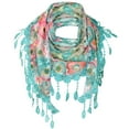 thumbnail image 1 of Nochalofo Scarf for Women Lace Tassel Floral Multicolor Print Hollow Scarf Shawl Wraps Scarves Done Size, 1 of 3