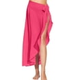 thumbnail image 1 of Nochalofo Scarf for Women Sarong Ruffle Tie Swimsuit Cover Up Skirt Chiffon Beach Wrap Long Bathing Suit Cover Hot Pinkm, 1 of 4