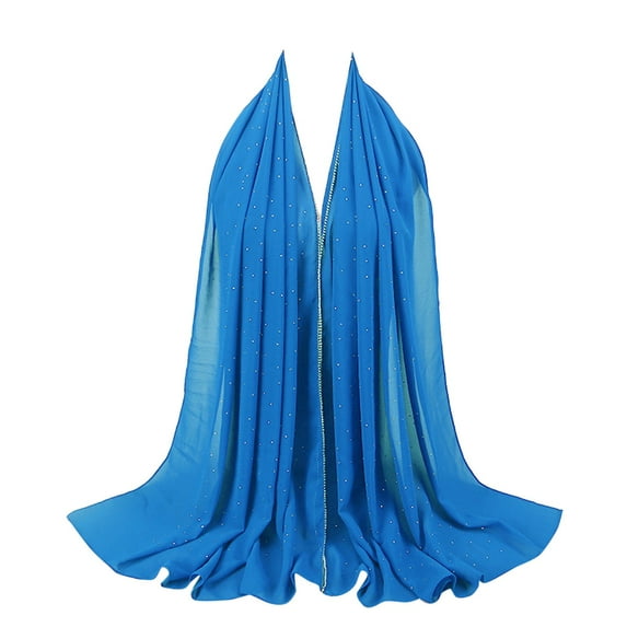 Nochalofo Scarf for Women Soft Chiffon Diamond Headscarf Spring Summer Long Shawl Muslim Hijab Lone Size