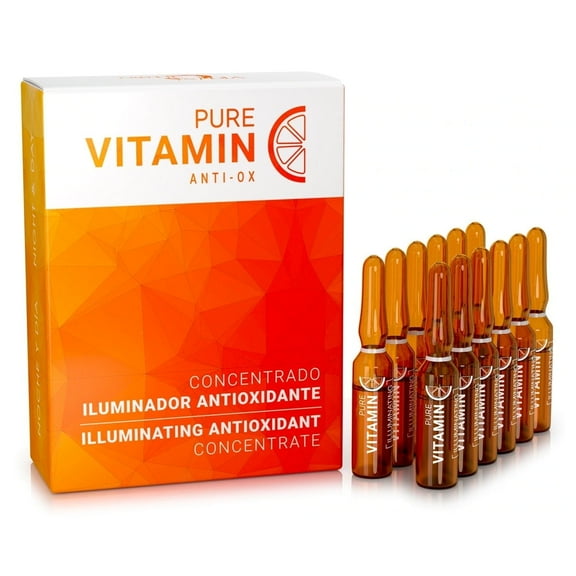 Noche Y Dia Vitamin C Ampoule Oil - Age-Defying Moisturizer Serum with Ascorbic Acid - Hydrates, Brightens, and Supports a Smooth, Even-Looking Complexion - 12 x 2mL (.07 fl oz)