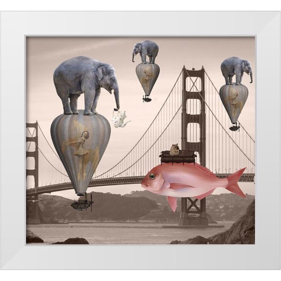 Nocito, Daniela 13x12 White Modern Wood Framed Museum Art Print Titled - Tea Time