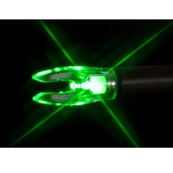 Nockturnal Lighted Arrow Archery Nock, High Visibility LED Green 3-Pack - NT-305