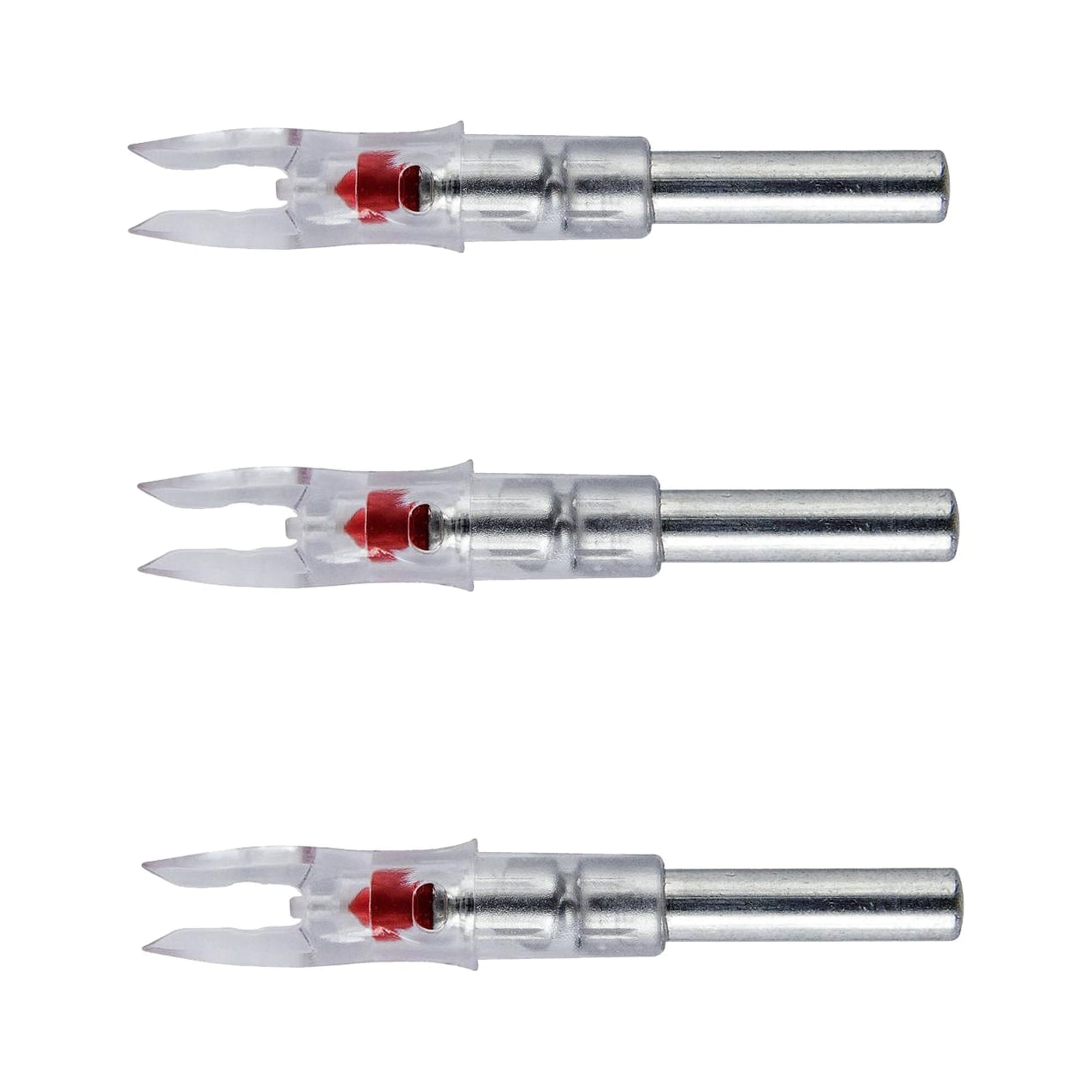Nockturnal Lighted Arrow Nocks Size "H" Red High Visibility LED, 3Pack NT402
