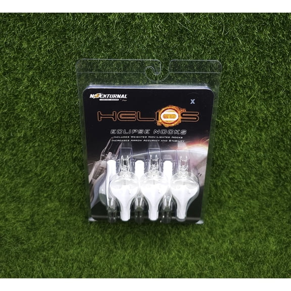 Nockturnal X Helios Eclipse Nock/Fletching Combination, Unlit White, 6-Pack - NT-559