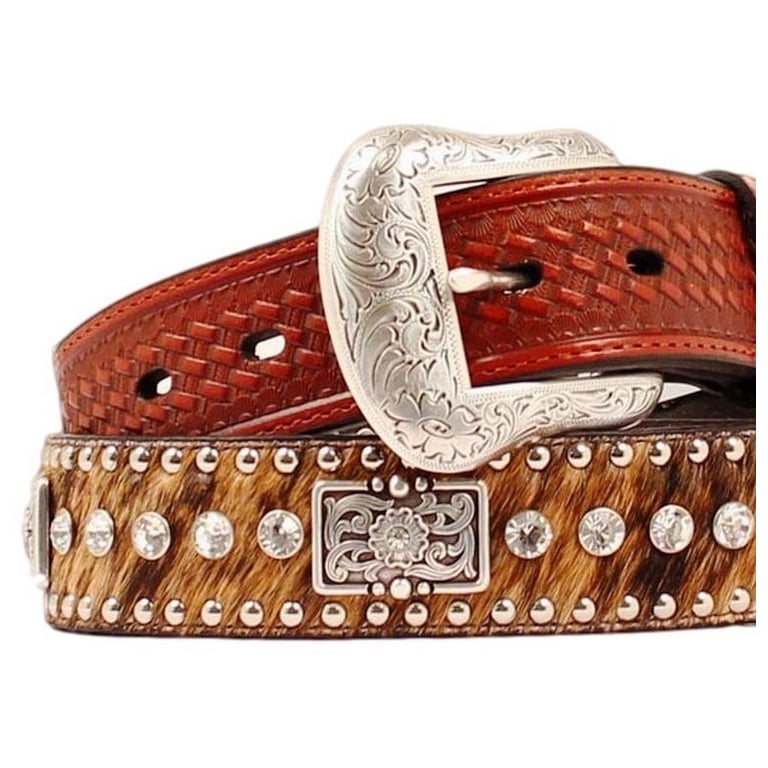 Nocona Belt 42 Inch Crystal Stones & Bars Mens Belt,  display picture 1
