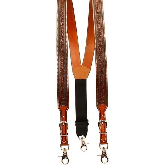 Nocona Belt Co. Men's Tooled Suspenders - N8513008