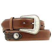 Nocona Belt Co. Mens  1 1/2 Distressed Leather Belt 34 Brown