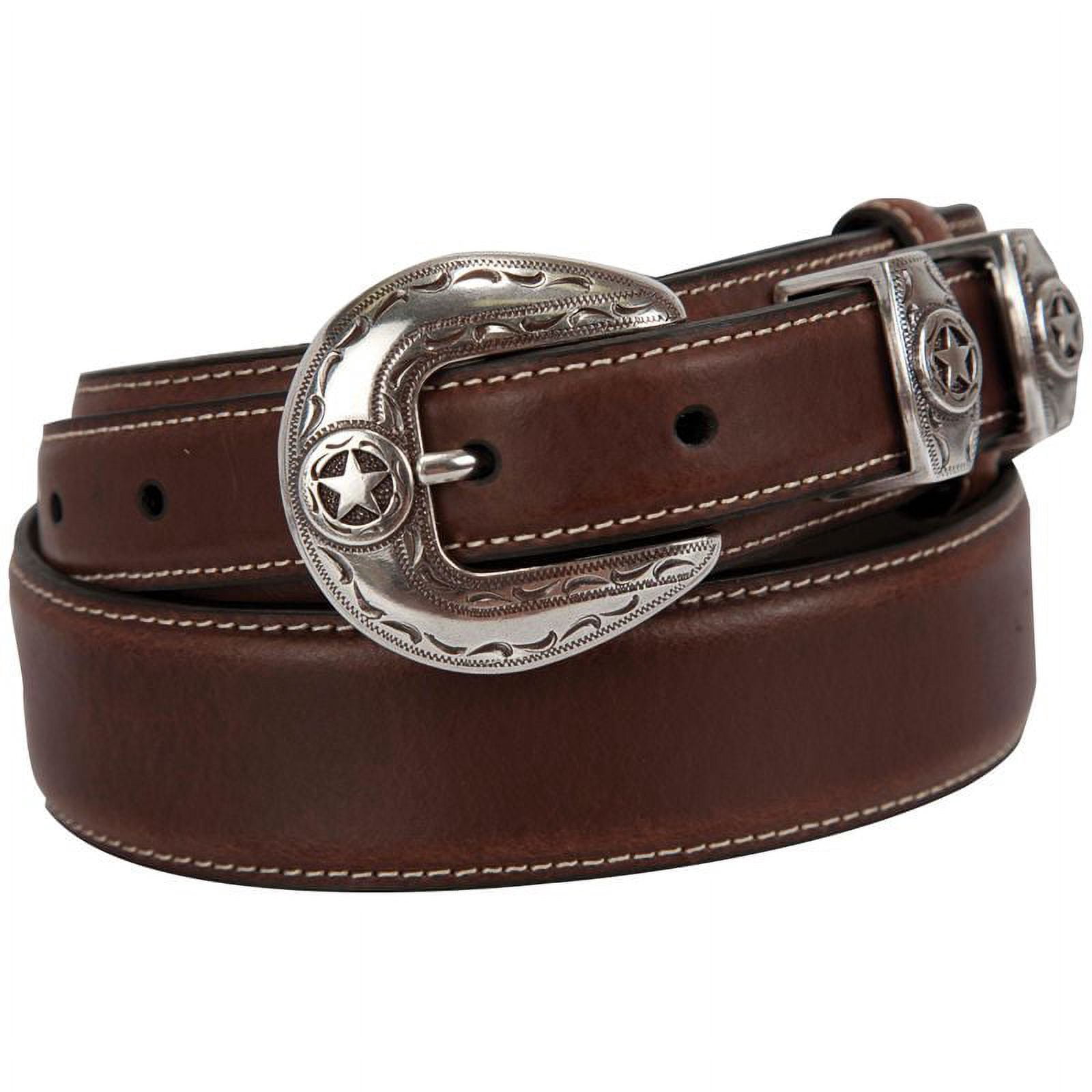Nocona Belt Co. Mens MF Ranger Star Belt 42 Brown - Walmart.com display picture 1