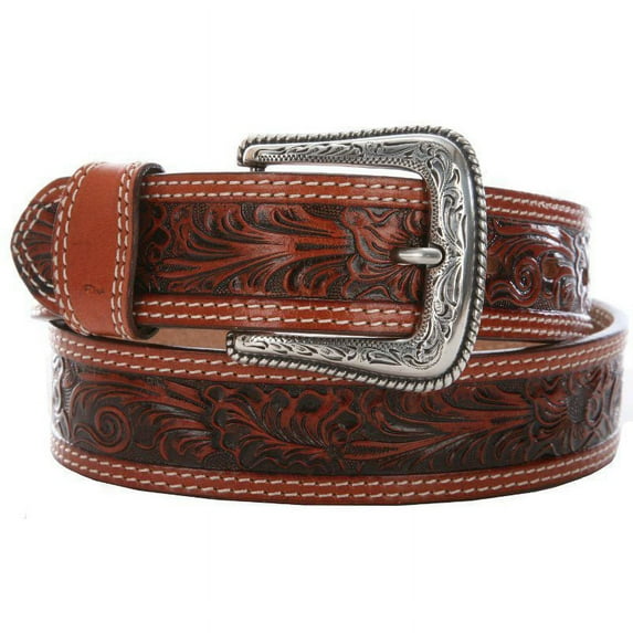Nocona Belt Co. Mens N2496808 1 1/2 Tooled Belt 36 Tan