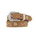 thumbnail image 1 of Nocona Ladies Brown Floral Embroidered Leather Belt N3447044, 1 of 2
