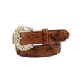 thumbnail image 1 of Nocona Belt Co. Women's Sequin Underlay Floral Embossed Leather Brown X-Large, 1 of 1